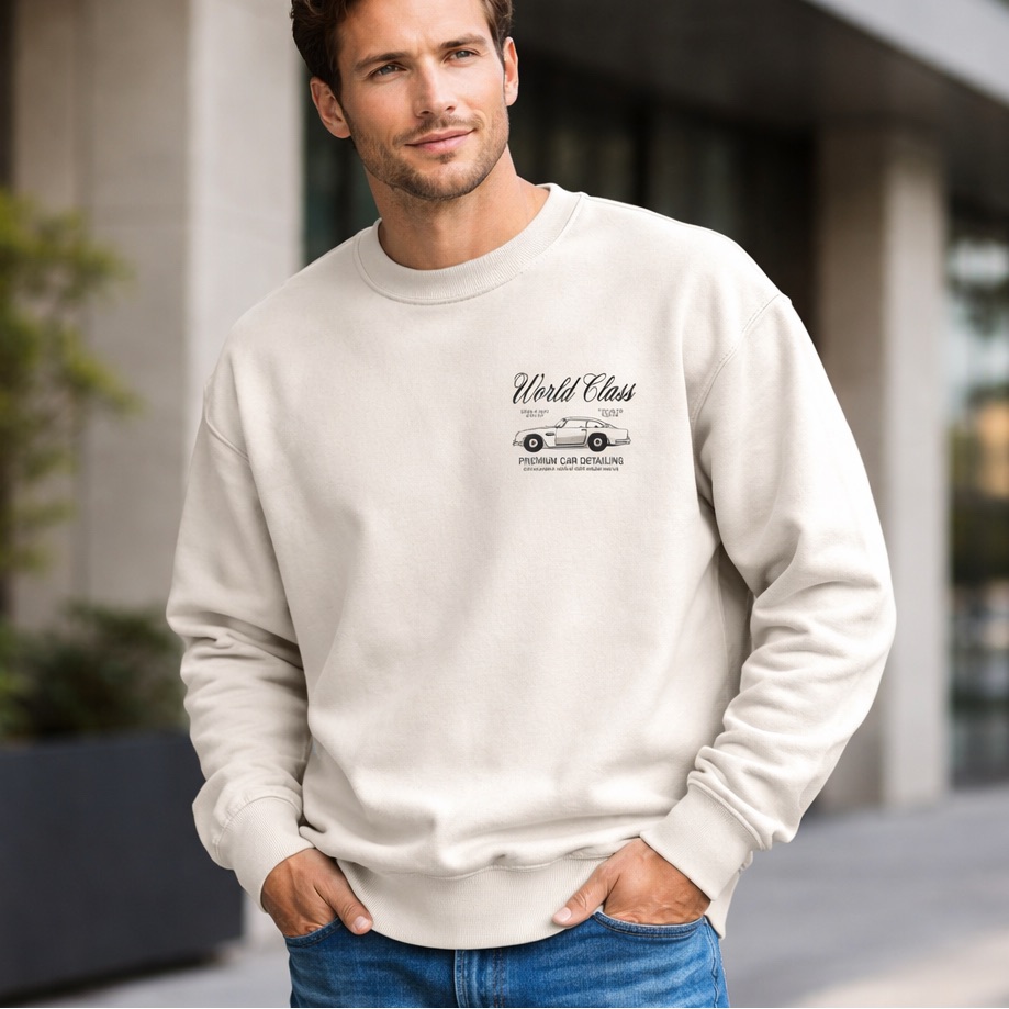 Cotton On World Class Graphic Men’s Crewneck Sweatshirt Size Xxl Bone Cream Tan